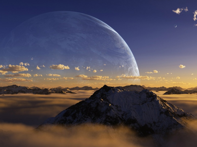 高清壁纸图片下载欣赏 星空月球光桌面壁纸(月球的图片)(16)