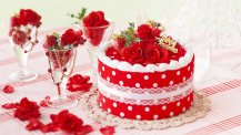 玫瑰花蛋糕 高清壁纸图片下载欣赏(玫瑰花蛋糕)